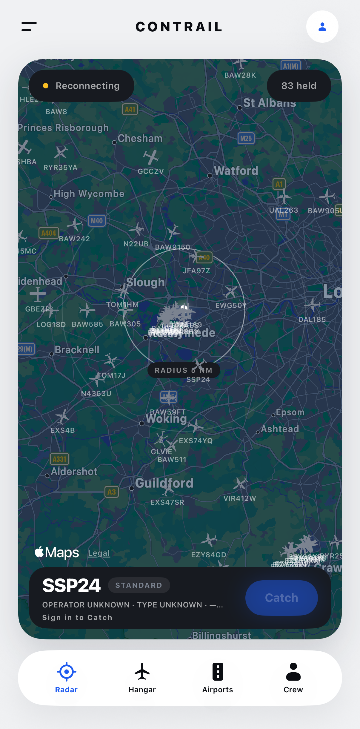Radar view
